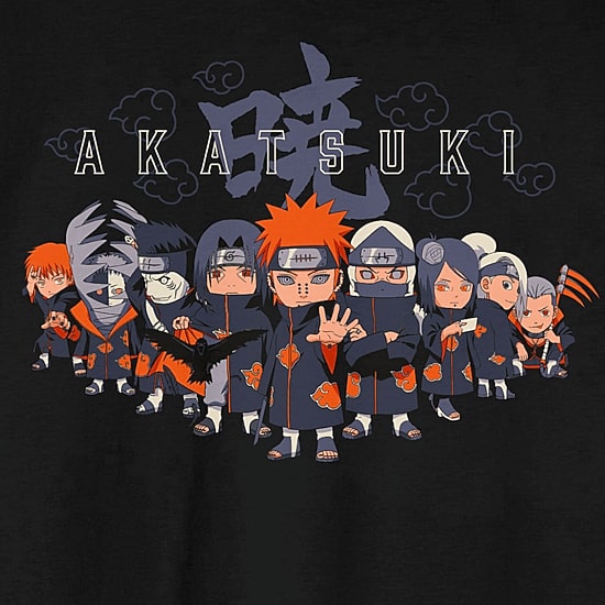 Novelty Mens Crew Neck Short Sleeve Relaxed Fit Naruto Graphic T-Shirt