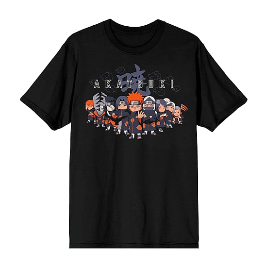 Novelty Mens Crew Neck Short Sleeve Relaxed Fit Naruto Graphic T-Shirt