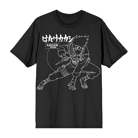 Novelty Mens Crew Neck Short Sleeve Relaxed Fit Naruto Graphic T-Shirt