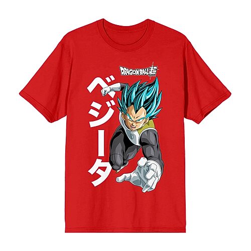 Novelty Mens Crew Neck Short Sleeve Relaxed Fit Dragon Ball Z Graphic T-Shirt, Large, Red