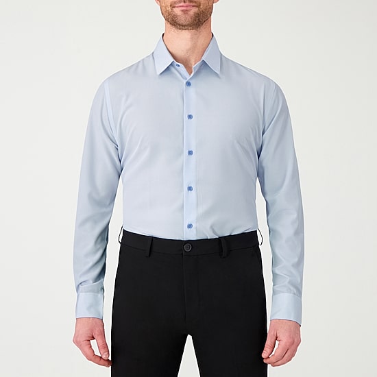 Report Collection Performance Mens Long Sleeve Modern Fit Wrinkle Free Button-Down Shirt