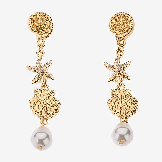 Bijoux Bar Delicates Womens Glass Drop Earrings