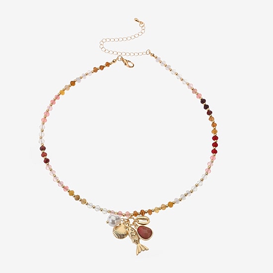 Bijoux Bar Delicates Womens Glass 18 1/2 Inch Pendant Necklace