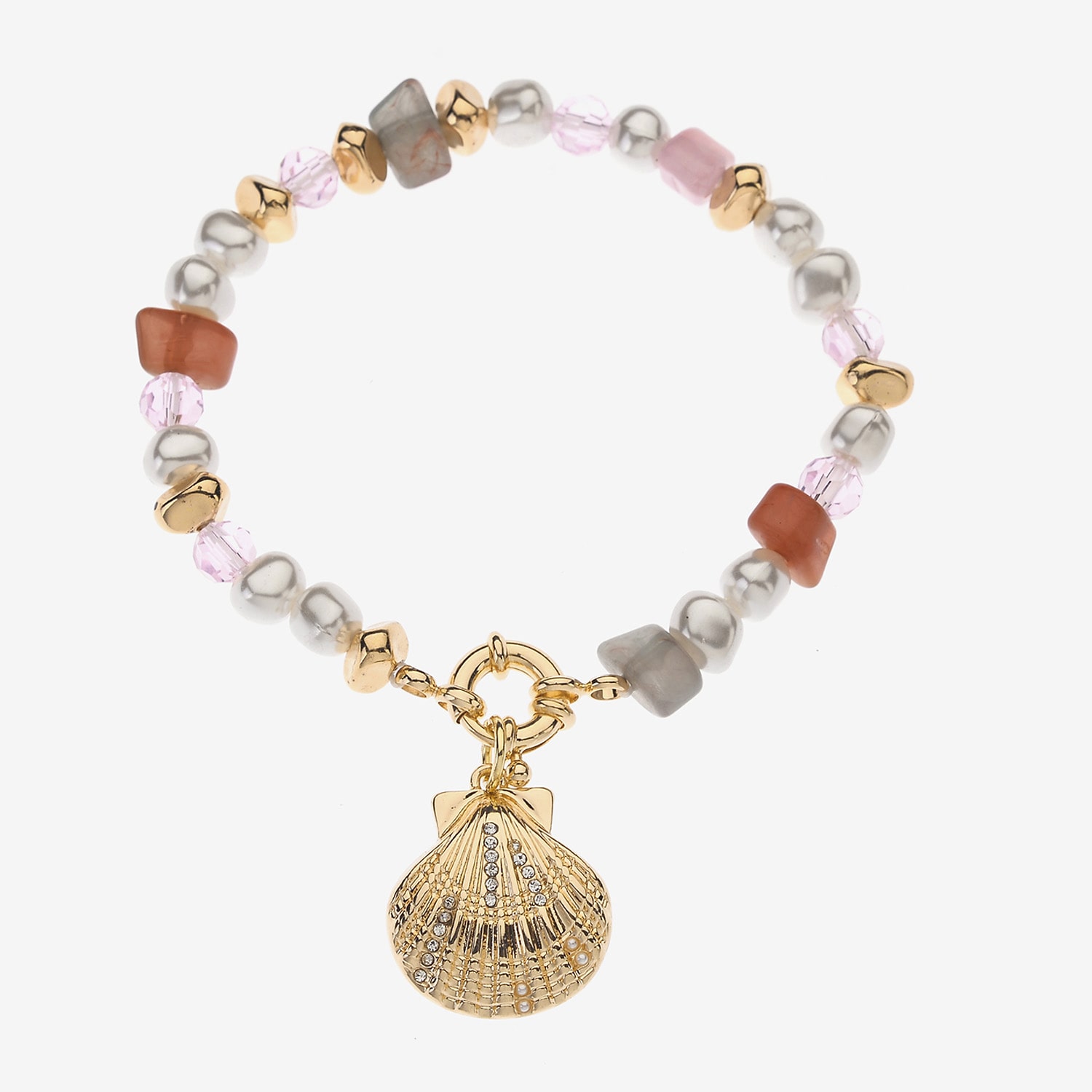 Bijoux Bar Womens Glass Stretch Bracelet