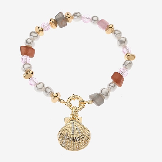 Bijoux Bar Delicates Womens Glass Stretch Bracelet