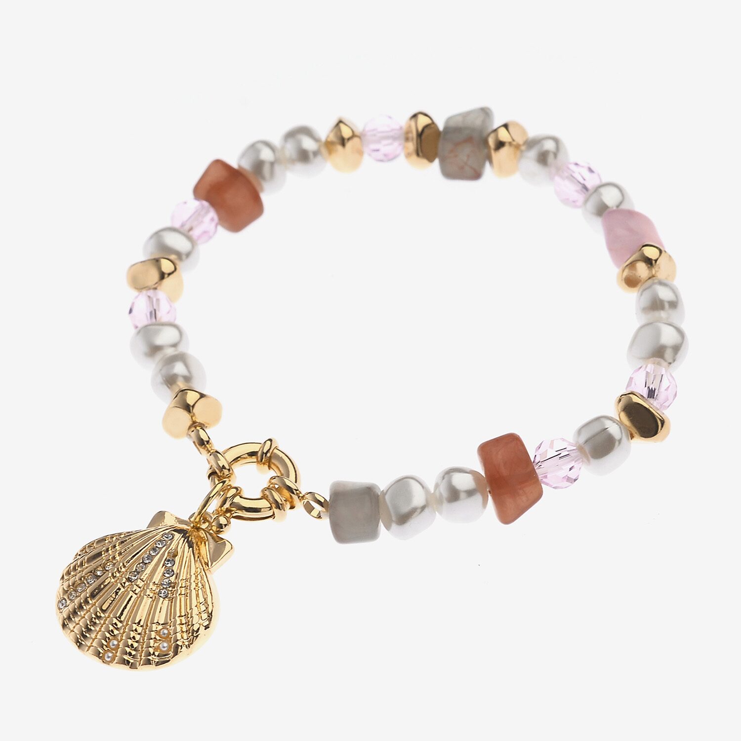 Bijoux Bar Womens Glass Stretch Bracelet
