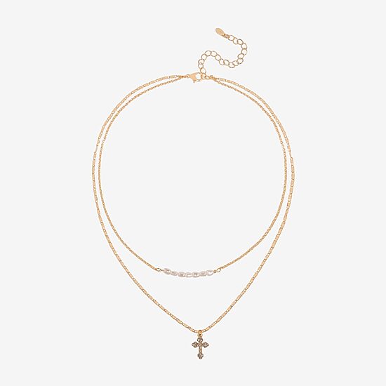 Bijoux Bar Delicates Womens Glass 16 Inch Strand Necklace