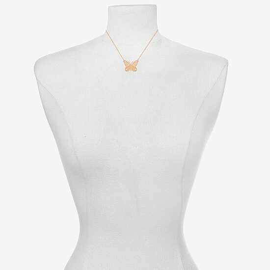 Bijoux Bar Delicates Womens Butterfly 16 Inch Pendant Necklace