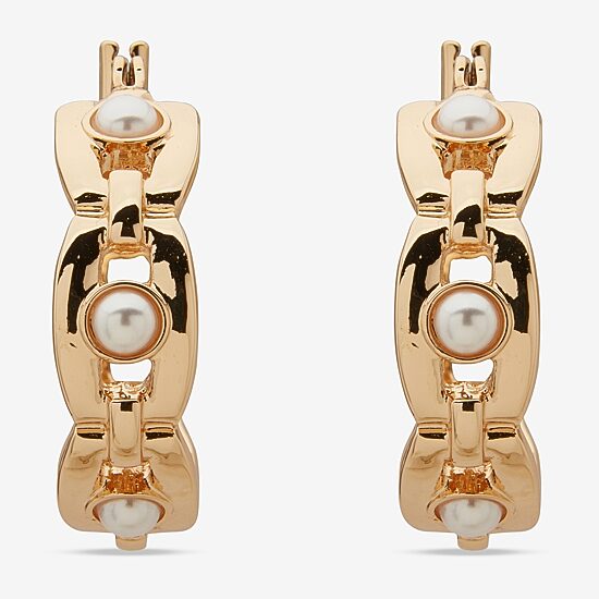 Worthington Womens 30.4mm Hoop Earrings