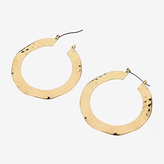 Bold Elements Womens 2 1/4 Inch Hoop Earrings