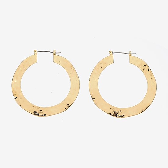Bold Elements Womens 2 1/4 Inch Hoop Earrings
