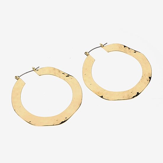 Bold Elements Womens 2 1/4 Inch Hoop Earrings