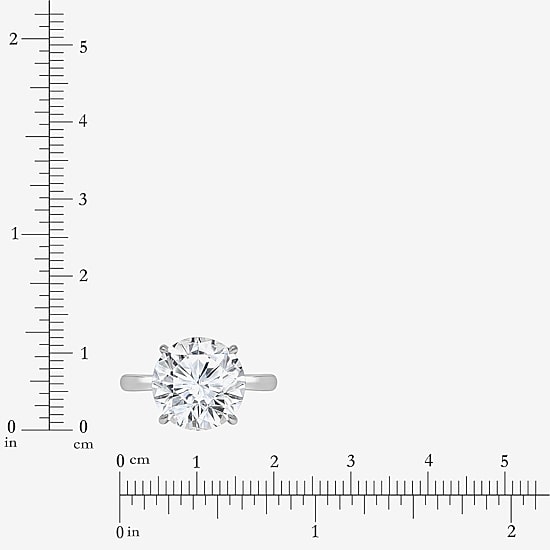 Signature By Modern Bride (I / Si2) Womens 6 1/7 Ct. T.W. Lab Grown White Diamond 14K Gold Round Side Stone Engagement Ring