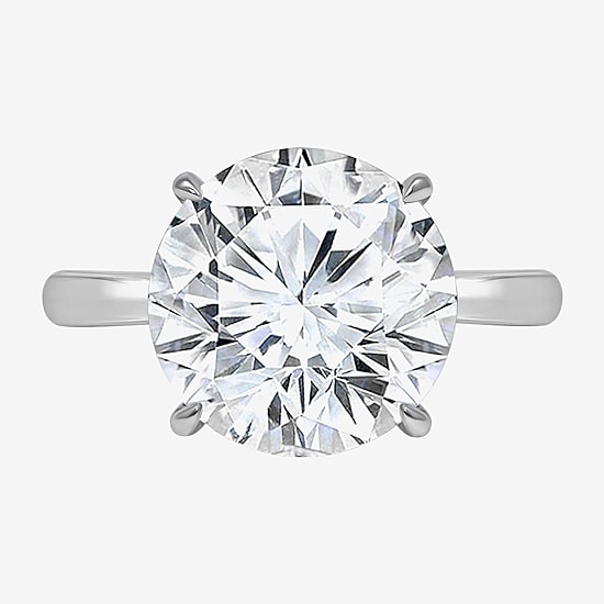 Signature By Modern Bride (I / Si2) Womens 6 1/7 Ct. T.W. Lab Grown White Diamond 14K Gold Round Side Stone Engagement Ring