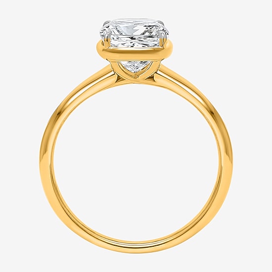 Bridal Addiction (I / Si2) Womens 3 CT. Lab Grown White Diamond 14K Gold Cushion Solitaire Engagement Ring