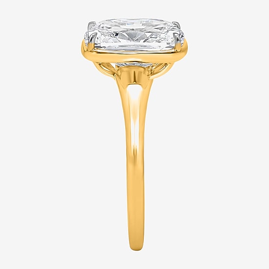 Bridal Addiction (I / Si2) Womens 3 CT. Lab Grown White Diamond 14K Gold Cushion Solitaire Engagement Ring