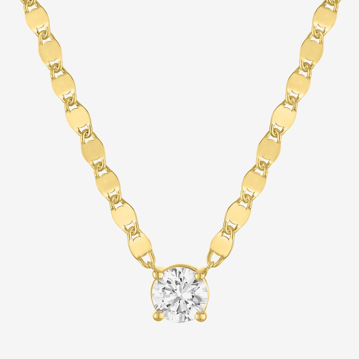 Diamond Addiction (G-H / Si2-I1) Womens 1/2 CT. T.W. Lab Grown White 14K Gold Over Silver Round 16 Inch Pendant Necklace