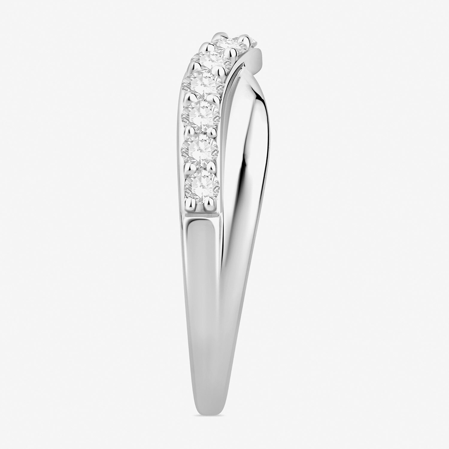 F / Vs2) Womens 4.5MM 1/ CT. T.W. Lab Grown White Diamond 10K Gold Wedding Band