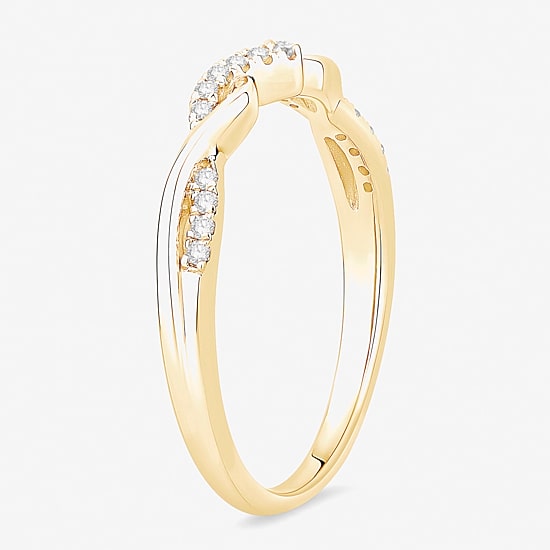 (F / Vs2) Womens 3MM 1/10 CT. T.W. Lab Grown White Diamond 10K Gold Wedding Band