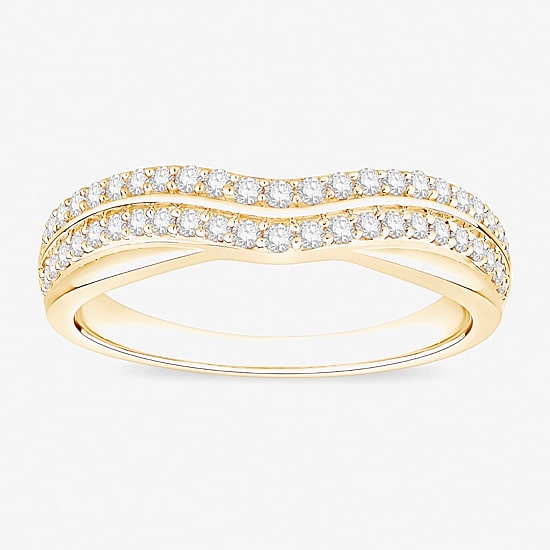 (F / Vs2) Womens 4.5MM 1/3 CT. T.W. Lab Grown White Diamond 10K Gold Wedding Band