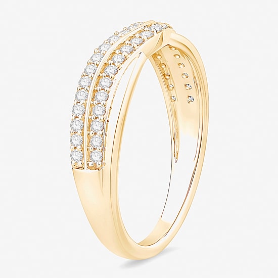(F / Vs2) Womens 4.5MM 1/3 CT. T.W. Lab Grown White Diamond 10K Gold Wedding Band