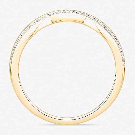 (F / Vs2) Womens 4.5MM 1/3 CT. T.W. Lab Grown White Diamond 10K Gold Wedding Band