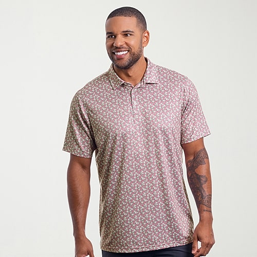 Antigua Spring 2026 Mens Short Sleeve Polo Shirt, X-large, Beige