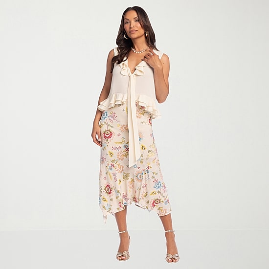 JS Jessica Simpson Womens High Rise Midi A-Line Skirt