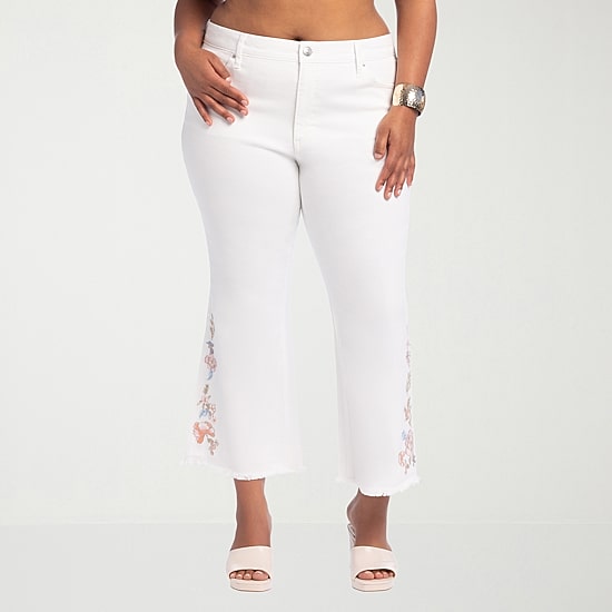 JS Jessica Simpson Womens - Plus High Rise Flare Leg Jean