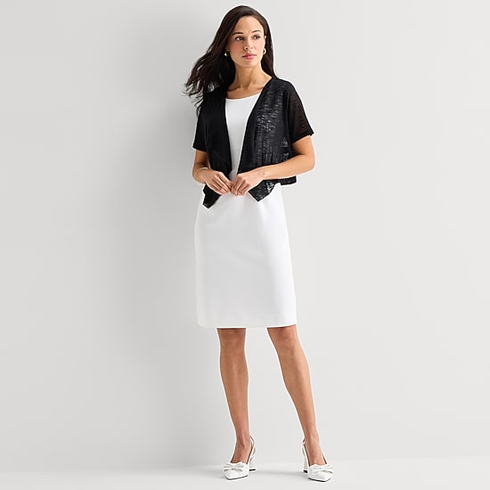 Perceptions Womens Short Sleeve Shrug