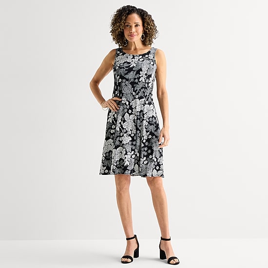 Perceptions Womens Floral Jacket Dress