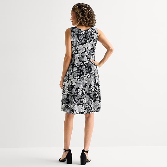 Perceptions Womens Floral Jacket Dress