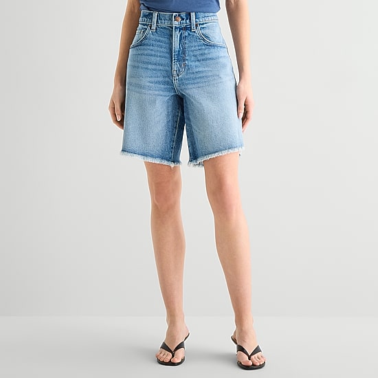 A.N.A Womens 9" Mid Rise Tall Bermuda Short