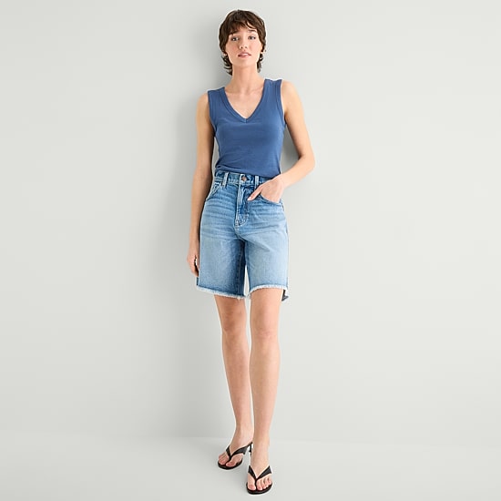 A.N.A Womens 9" Mid Rise Tall Bermuda Short