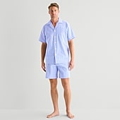 Stafford Mens Short Sleeve 2-pc. Pajama Set