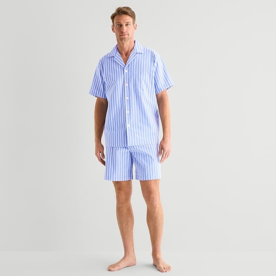 Stafford Mens Short Sleeve 2-pc. Pajama Set