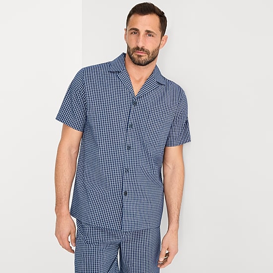 Stafford Mens Short Sleeve 2-pc. Pajama Set