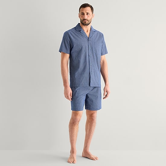 Stafford Mens Short Sleeve 2-pc. Pajama Set