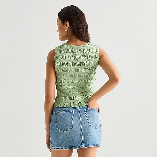 a.n.a Womens Crew Neck Sleeveless Tank Top