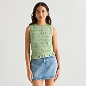 a.n.a Womens Crew Neck Sleeveless Tank Top