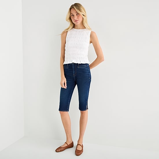 A.N.A Womens Crew Neck Sleeveless Tank Top