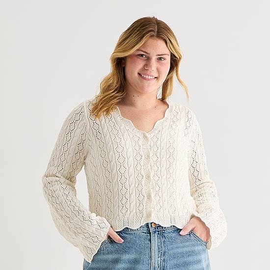 Forever 21 Juniors Plus Womens V Neck Long Sleeve Pullover Sweater