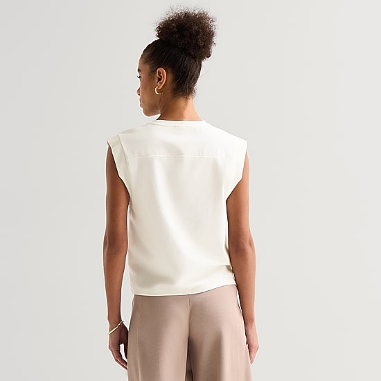Worthington Womens Crew Neck Sleeveless Blouse