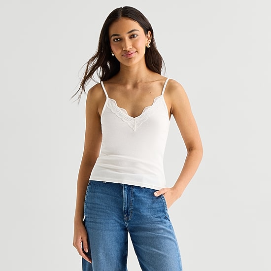 a.n.a Womens V Neck Sleeveless Tank Top