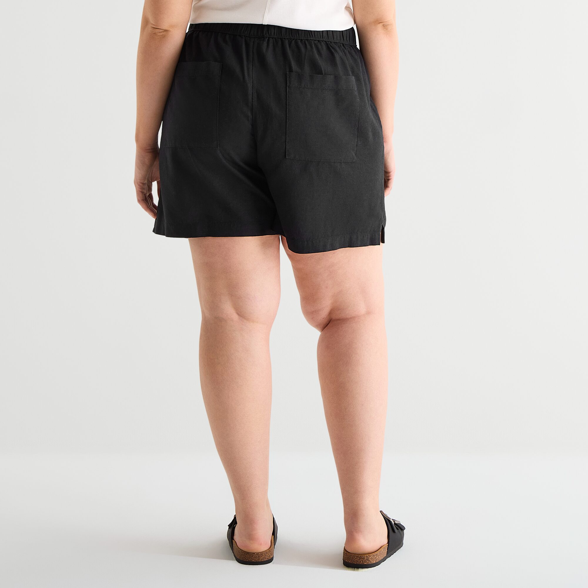 a.n.a Womens Plus High Rise 5" Pull-On Short