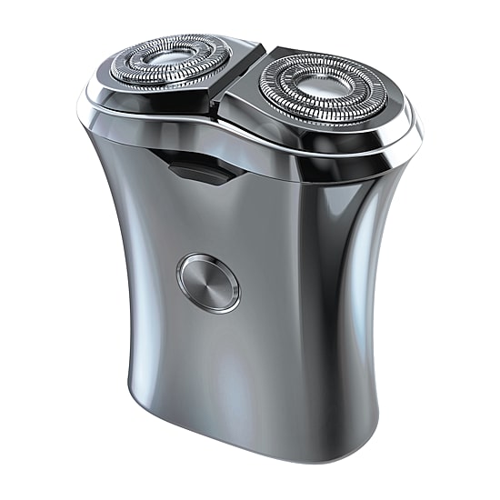 Travel Shaver With Dual Rotary Shaving Heads