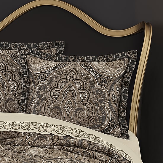 Queen Street Camina 4-pc. Damask + Scroll Midweight Comforter Set