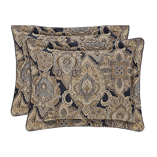 Queen Street Amber 4-pc. Damask + Scroll Midweight Comforter Set