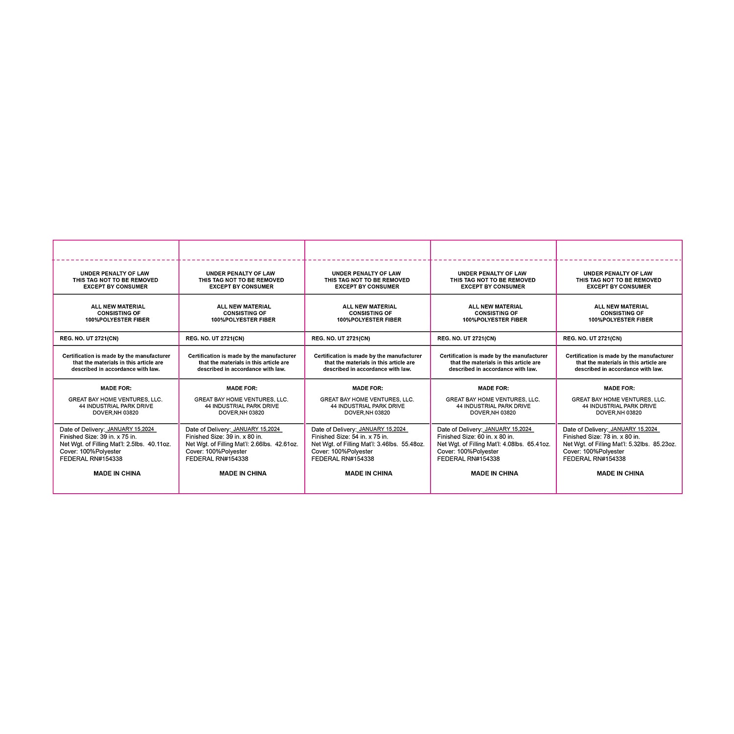 Linery Ultra Soft 2IN Thick Down Alternative Mattress Topper