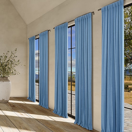 Queen Street Seacove Rod Pocket Light-Filtering Single Curtain Panel